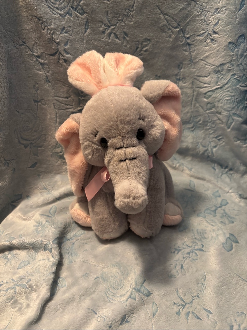 Ganz Plush Gray & Pink Elephant Stuffed Animal Elephunny